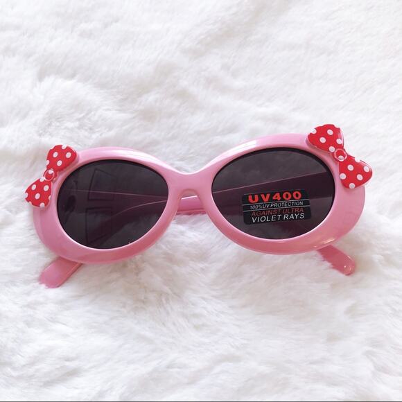 Everly Pink Toddler Girl Fashion Bow Sunglasses - Picture 3 of 8
